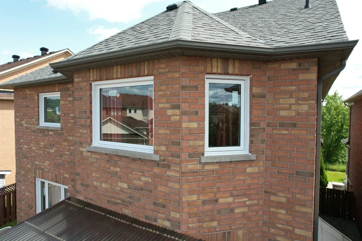 New windows on a GTA home seen from above on a bright summer day
