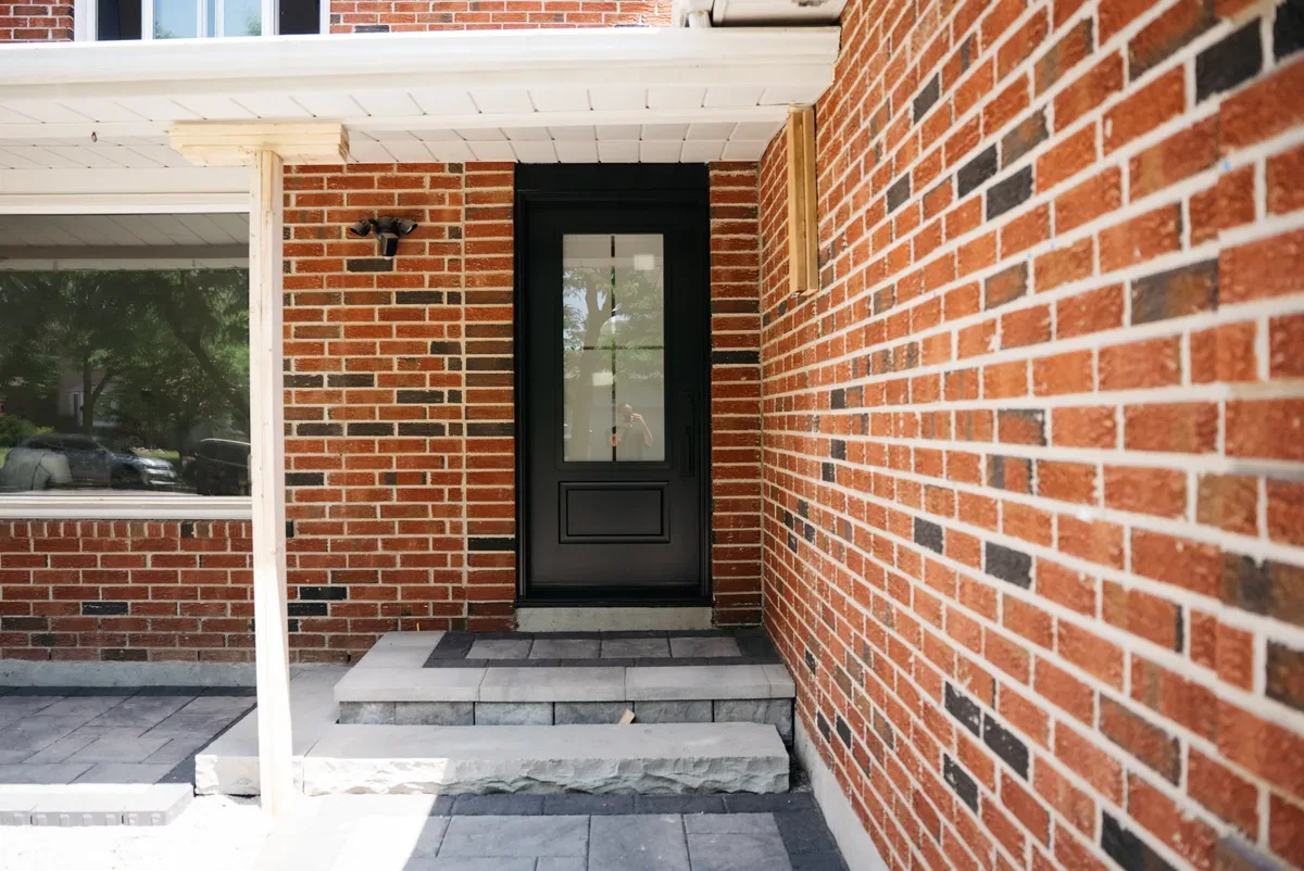New tightly sealed windows and entry door on a GTA home, seen from above